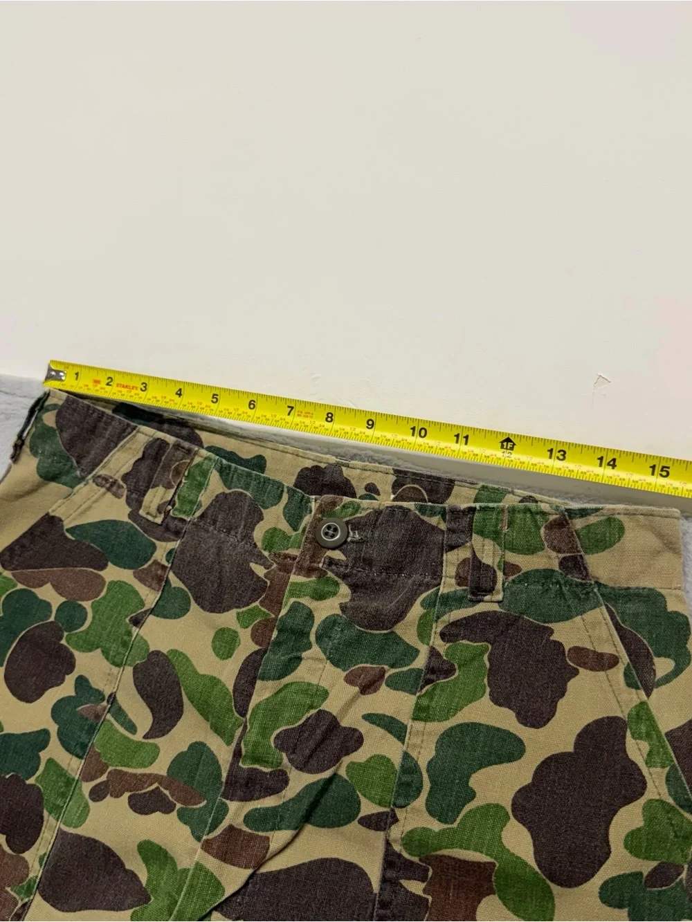 Vintage 60s 70s Duck Hunter Camo Pants Ideal Zip Frogskin Hunting 33x29
